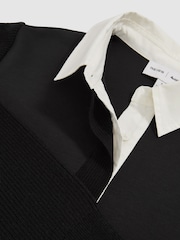 Reiss Black Noa Reiss | Les 100 Ciels Polo Sweatshirt - Image 6 of 6