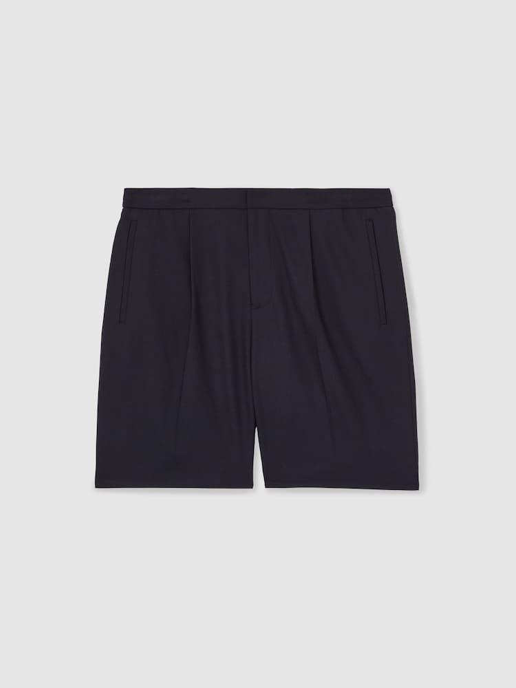 Azul marino - Pantalones cortos holgados con cordón ajustable Sussex de Reiss - Imagen 2 de 6