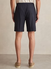 Azul marino - Pantalones cortos holgados con cordón ajustable Sussex de Reiss - Imagen 5 de 6