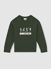Reiss Tanner Cotton-Blend Varsity Sweatshirt - Image 1 of 4