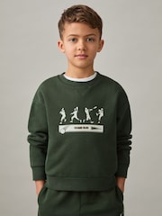 Reiss Tanner Cotton-Blend Varsity Sweatshirt - Image 3 of 4