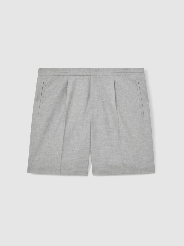 Gris suave - Pantalones cortos holgados con cordón ajustable Sussex de Reiss - Imagen 2 de 6