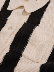 Reiss Black Clive 4-9 yrs Reiss | Les 100 Ciels Stripe Knit Shirt - Image 6 of 6