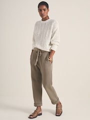 Reiss Sage Green Brandon Reiss | Les 100 Ciels Jersey Joggers - Image 1 of 6