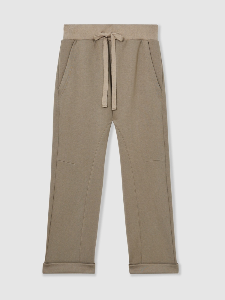 Reiss Sage Green Brandon Reiss | Les 100 Ciels Jersey Joggers - Image 2 of 6