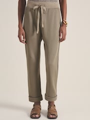 Reiss Sage Green Brandon Reiss | Les 100 Ciels Jersey Joggers - Image 3 of 6