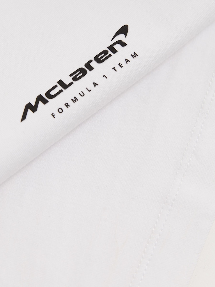 Reiss White Grace McLaren F1 Team Cropped Logo T-Shirt - Image 6 of 6