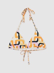 Reiss Wynee Chain-Print Triangle Bikini Top - Image 2 of 5