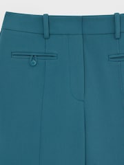 Reiss Teal Abbey Welt Pocket Flared Trousers - Image 6 of 6