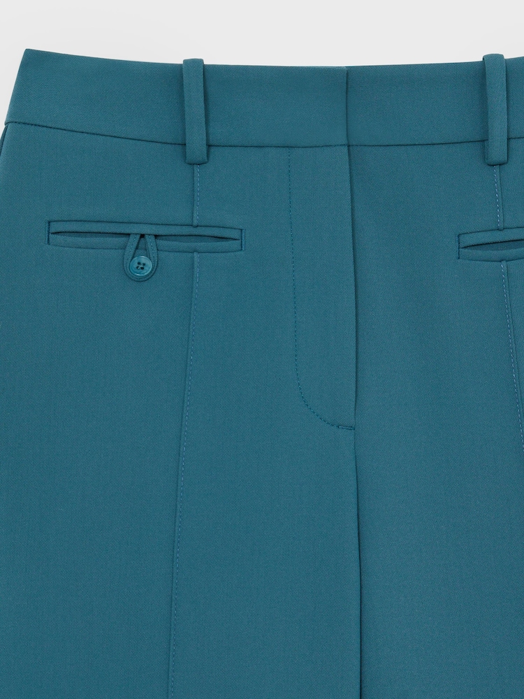 Verde azulado - Pantalones acampanados con bolsillos ribeteados Abbey de Reiss - Imagen 6 de 6 Verde azulado - Pantalones acampanados con bolsillos ribeteados Abbey de Reiss - Imagen 6 de 6
