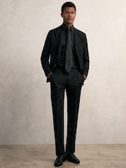 Reiss Black Voyager Long-Sleeve Travel Shirt - Image 3 of 6