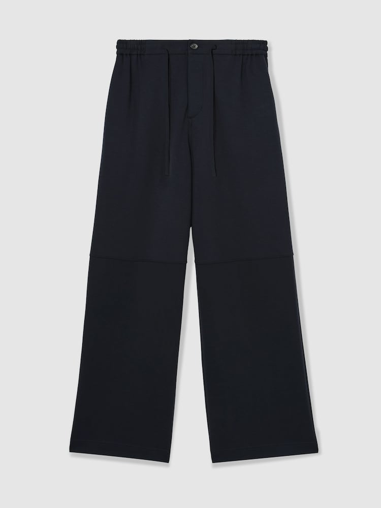 Reiss Navy Lenny Reiss | Les 100 Ciels Wide-Leg Joggers - Image 2 of 6