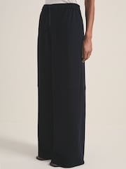 Reiss Navy Lenny Reiss | Les 100 Ciels Wide-Leg Joggers - Image 4 of 6