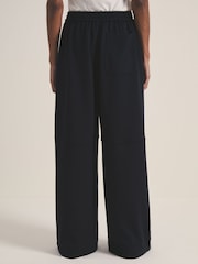 Reiss Navy Lenny Reiss | Les 100 Ciels Wide-Leg Joggers - Image 5 of 6