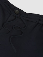 Reiss Navy Lenny Reiss | Les 100 Ciels Wide-Leg Joggers - Image 6 of 6