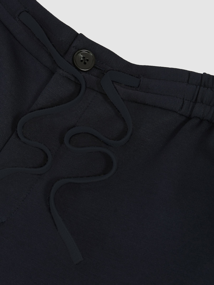 Reiss Navy Lenny Reiss | Les 100 Ciels Wide-Leg Joggers - Image 6 of 6