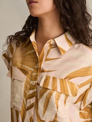 Reiss Neutral Hannah Palm Print Shirt - Image 3 of 5