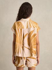 Reiss Neutral Hannah Palm Print Shirt - Image 4 of 5