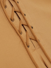 Reiss Tan Clement Lace-up Tapered Trousers - Image 6 of 6