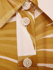 Reiss Neutral Harri Palm Print Belted Playsuit - Image 6 of 6