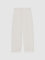 Reiss White Luca Reiss | Les 100 Ciels Wide Leg Trousers - Image 2 of 6