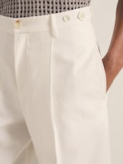 Reiss White Luca Reiss | Les 100 Ciels Wide Leg Trousers - Image 3 of 6