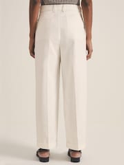 Reiss White Luca Reiss | Les 100 Ciels Wide Leg Trousers - Image 5 of 6
