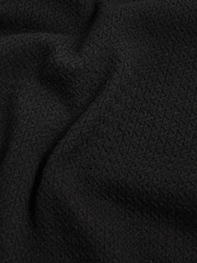 Черный - Reiss Tyne Open Collar Knit Polo Shirt - Изображение 6 из 6