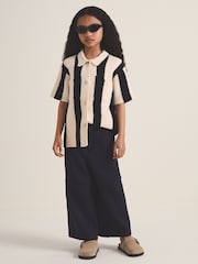 Reiss Black Clive 13-14 yrs Reiss | Les 100 Ciels Stripe Knit Shirt - Image 3 of 6