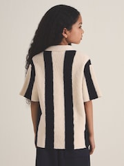 Reiss Black Clive 13-14 yrs Reiss | Les 100 Ciels Stripe Knit Shirt - Image 5 of 6