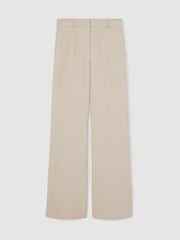 Reiss Neutral Athena Petite Flared Tailored Trousers - Image 2 of 8