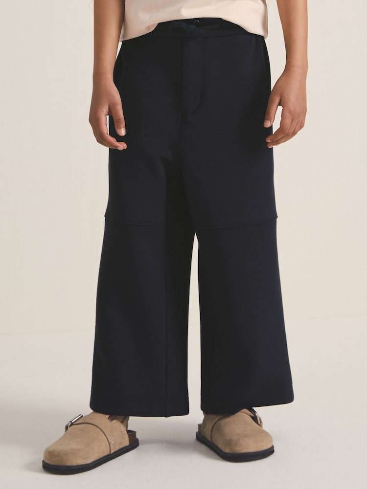 Reiss Navy Lenny 9-13 yrs Reiss | Les 100 Ciels Wide-Leg Joggers - Image 1 of 6
