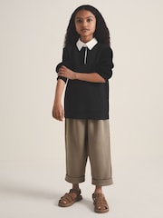Reiss Black Noa 9-13 yrs Reiss | Les 100 Ciels Polo Sweatshirt - Image 1 of 6