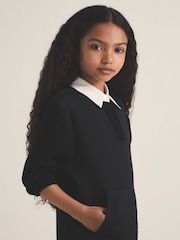 Reiss Black Noa 9-13 yrs Reiss | Les 100 Ciels Polo Sweatshirt - Image 3 of 6