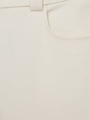 Reiss Cream Myrtle Petite Twill Culotte Trousers - Image 6 of 7