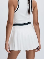 The Upside White Pleated Drawstring Mini Skirt - Image 5 of 6