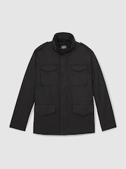 Reiss Black Grid McLaren F1 Team Field Jacket - Image 2 of 10