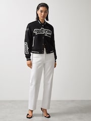 Reiss Black Blain McLaren F1 Team Bomber Jacket - Image 3 of 9