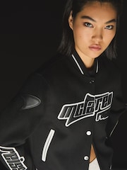 Reiss Black Blain McLaren F1 Team Bomber Jacket - Image 6 of 9