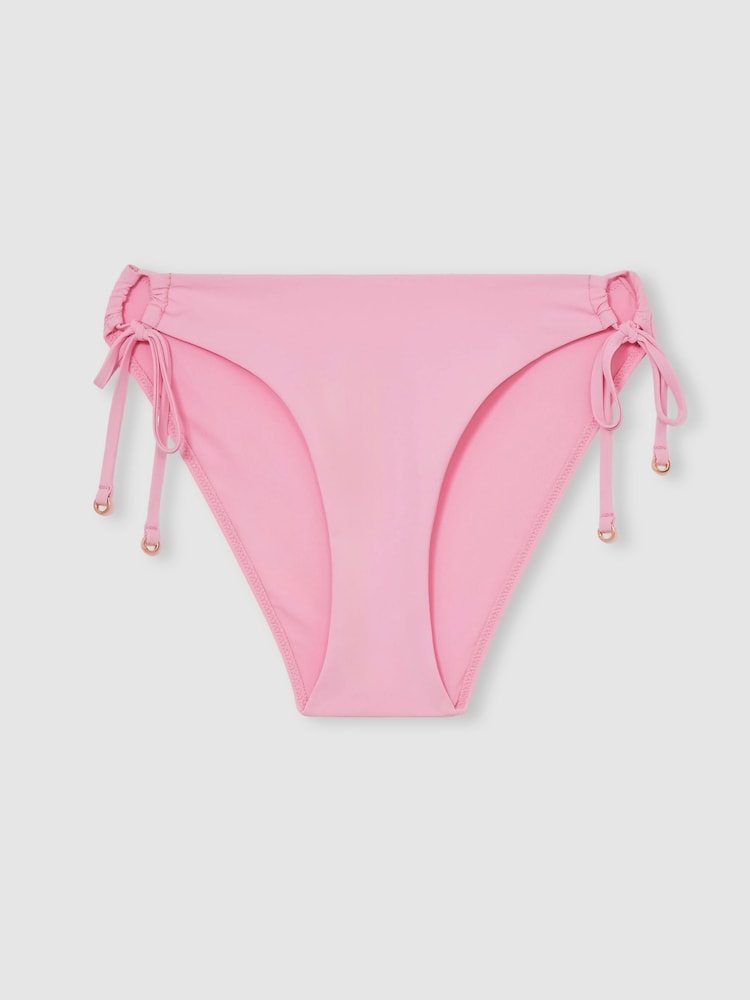 Reiss Pink Ari Side-Tie Bikini Bottoms - Image 2 of 5