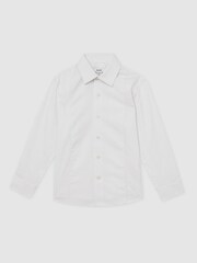 Reiss White Marcel Cotton Slim-Fit Dinner Shirt - Image 1 of 5