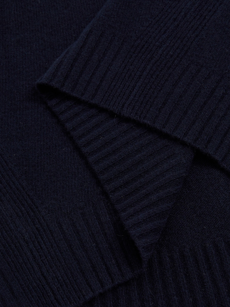 Reiss Navy Elena Wool-Cashmere Crew Neck Jumper - Image 6 of 6