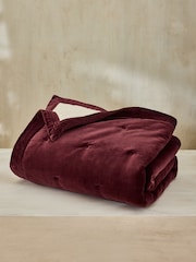 French Connection Burgundy Washed Velvet Bedspread - Image 1 of 3