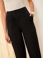 Friends Like These Black Pleated Front Barrel Leg Tailored Trousers - Image 4 of 5