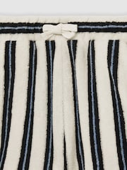 Reiss Blue Sam 13-14 yrs Hoodie and Shorts Stripe Towelling Set - Image 6 of 6