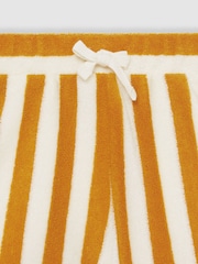 Reiss Yellow Tara 13-14 yrs Towelling Stripe Shorts Set - Image 5 of 5