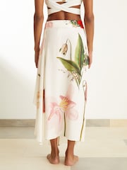 Reiss Ivory Kassia Reiss | NYBG Floral Midi Skirt - Image 5 of 6
