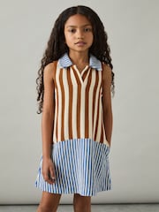Reiss Multi Felicia 9-13 yrs Towelling Stripe Dress - Image 1 of 4