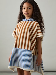 Reiss Multi Ray 9-13 yrs Towelling Stripe Hooded Cape - Image 1 of 4