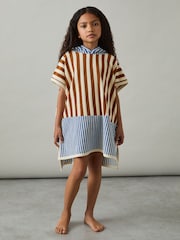 Reiss Multi Ray 9-13 yrs Towelling Stripe Hooded Cape - Image 3 of 4